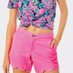 Lilly Pulitzer 5” Buttercup Scallop Hem Shorts - Size 10